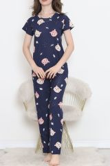 Desenli Pijama Takımı Lacipembe - 130.1287.
