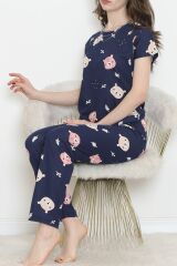 Desenli Pijama Takımı Lacipembe - 130.1287.