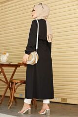 Beli Kemerli Kimono Siyah - 10013.1778.
