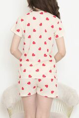 Şortlu Pijama Takımı Ekrukırmızı - 390.1287.