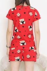 Şortlu Pijama Takımı Kırmızı - 390.1287.