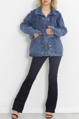 Cepli Oversize Kot Ceket Koyumavi - 20393.1778.