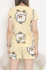 Şortlu Pijama Takımı Sarı - 390.1287.