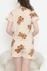 Şortlu Pijama Takımı Açıkbej - 390.1287.