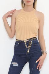 Halter Yaka Fitilli Atlet Sütlükahve - 943.1019.