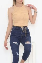 Halter Yaka Fitilli Atlet Sütlükahve - 943.1019.