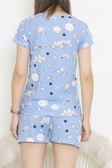 Şortlu Pijama Takımı Mavi - 390.1287.