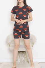Şortlu Pijama Takımı Koyuantrasit - 390.1287.
