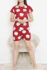 Şortlu Pijama Takımı Açıkbordo - 390.1287.