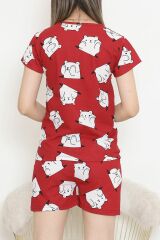 Şortlu Pijama Takımı Açıkbordo - 390.1287.