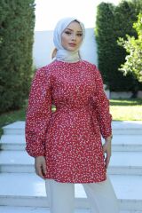 Desenli Tunik Kırmızı - 20275.1778.