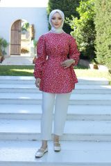 Desenli Tunik Kırmızı - 20275.1778.