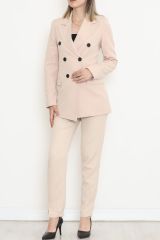 Düğmeli Blazer Ceket Açıkvizon - 354.1247.