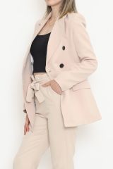 Düğmeli Blazer Ceket Açıkvizon - 354.1247.