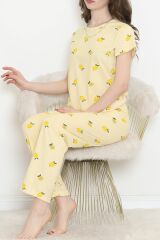 Desenli Pijama Takımı Açıksarı - 130.1287.