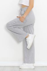 Geniş Paça Kargo Cep Eşofman Altı Gri - 330492.1608.