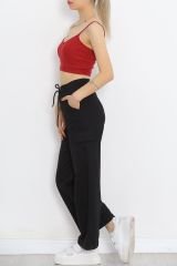 Geniş Paça Kargo Cep Eşofman Altı Siyah - 330492.1608.
