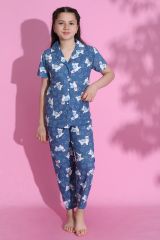 4-13 Yaş Çocuk Pijama Takımı Koyumavi - 403.1287.