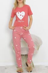 Desenli Pijama Takımı Koyugül - 18735.1567.