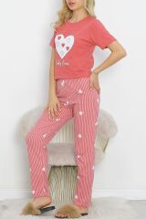 Desenli Pijama Takımı Koyugül - 18735.1567.