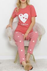 Desenli Pijama Takımı Koyugül - 18735.1567.