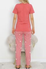 Desenli Pijama Takımı Koyugül - 18735.1567.