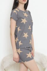 Şortlu Pijama Takımı Koyuantrasit1 - 390.1287.