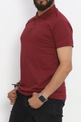 Polo Yaka Tişört Bordo - 16518.1778.