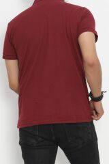 Polo Yaka Tişört Bordo - 16518.1778.