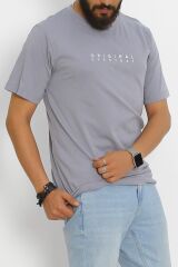 Baskılı Oversize Erkek Tişört Dumangri - 20020.1567.