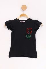 2-10 Yaş Çocuk Kaşkorse Bluz Siyah - 18840.1567.
