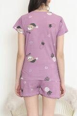 Şortlu Pijama Takımı Lila1 - 390.1287.