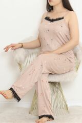 İp Askılı Battal Pijama Takımı Açıkpembe - 174.1287.