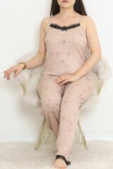 İp Askılı Battal Pijama Takımı Açıkpembe - 174.1287.