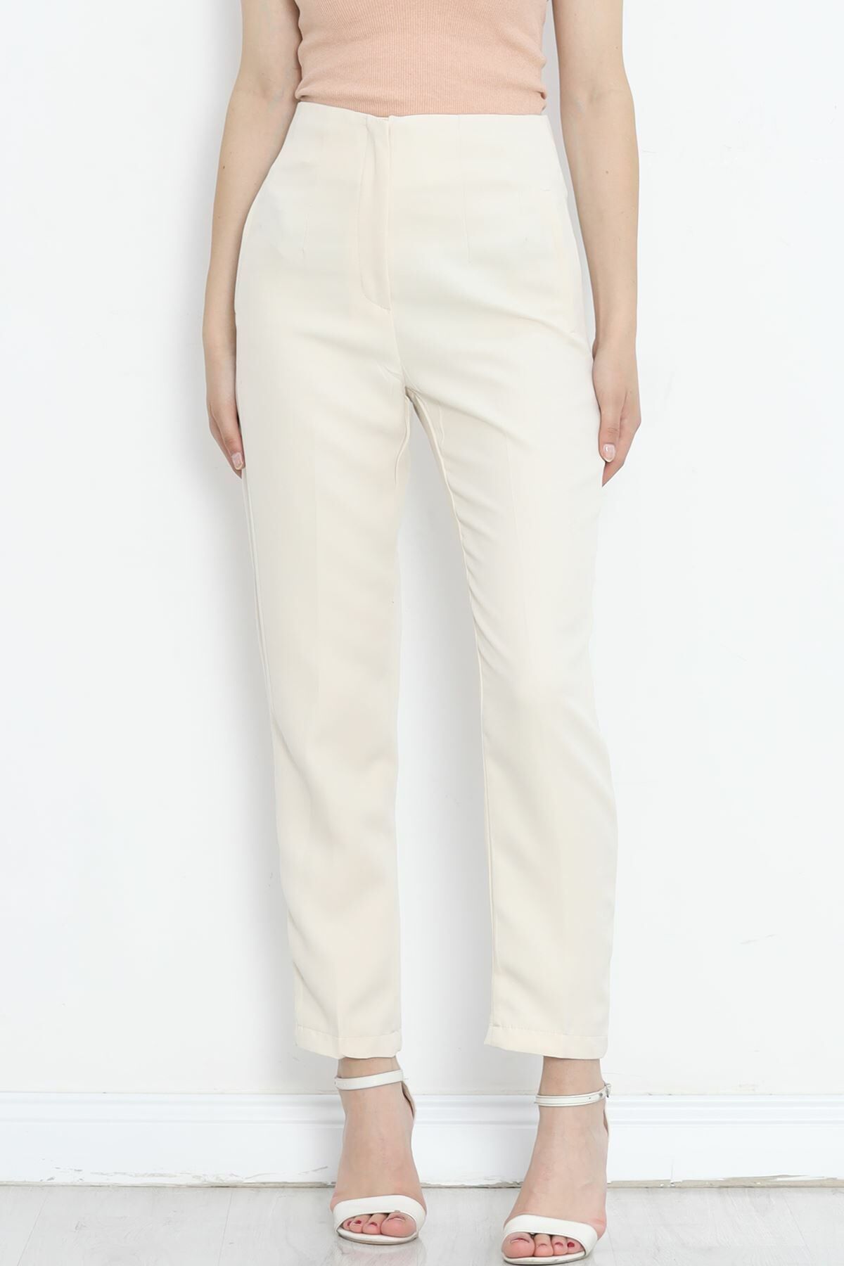 Beli Pensli Duble Pantolon Taş - 20647.683.
