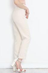 Beli Pensli Duble Pantolon Taş - 20647.683.