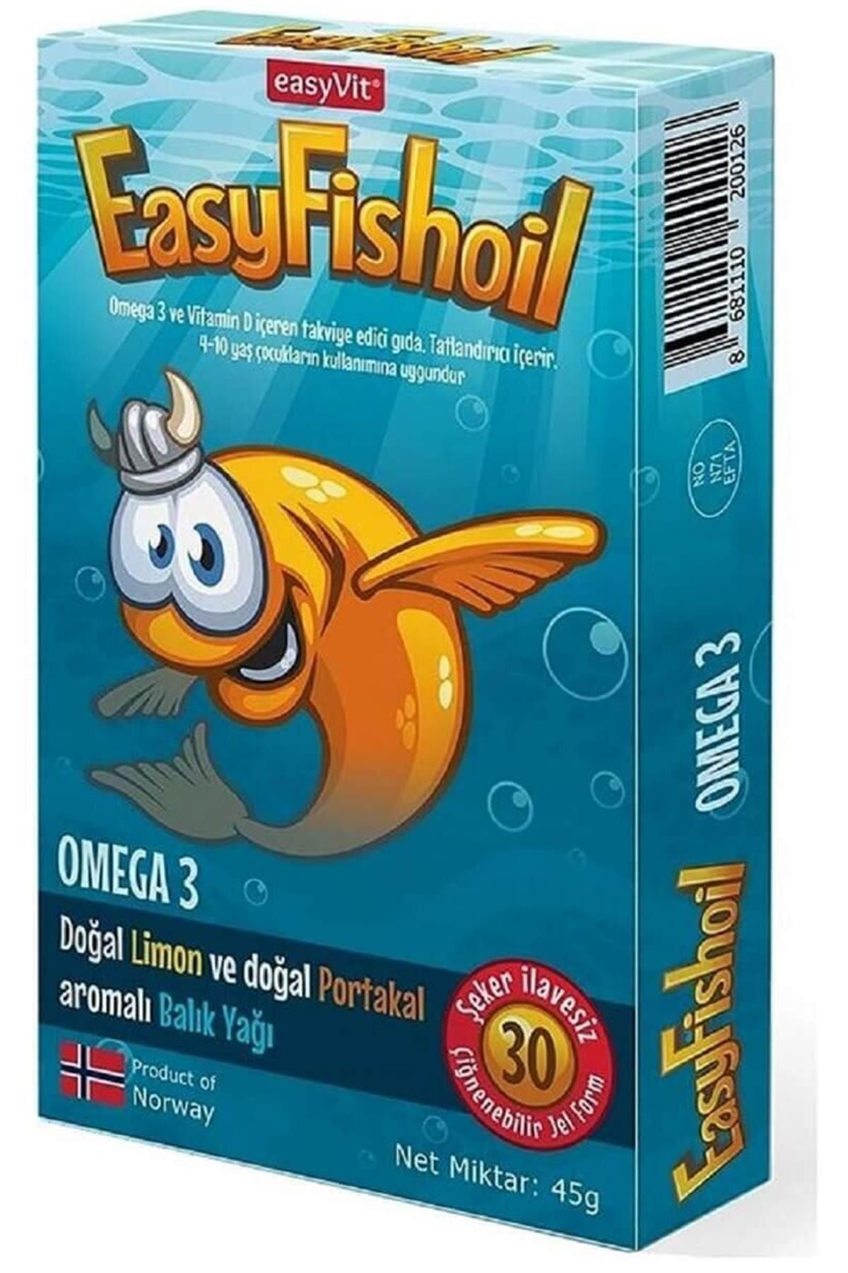 Easy Fish Oil Portakal Aromalı 30 Çiğneme Tableti