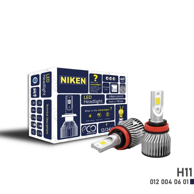 H11 Led Xenon Eco Serisi 6000 Lümen Işık Gücü 12/24 Volt