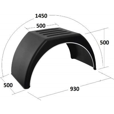 Çamurluk Isuzu - Mitsubishi - Iveco Çift Teker Beyaz Şeritli