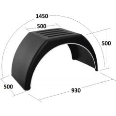 Çamurluk Isuzu - Mitsubishi - Iveco Çift Teker Beyaz Şeritli