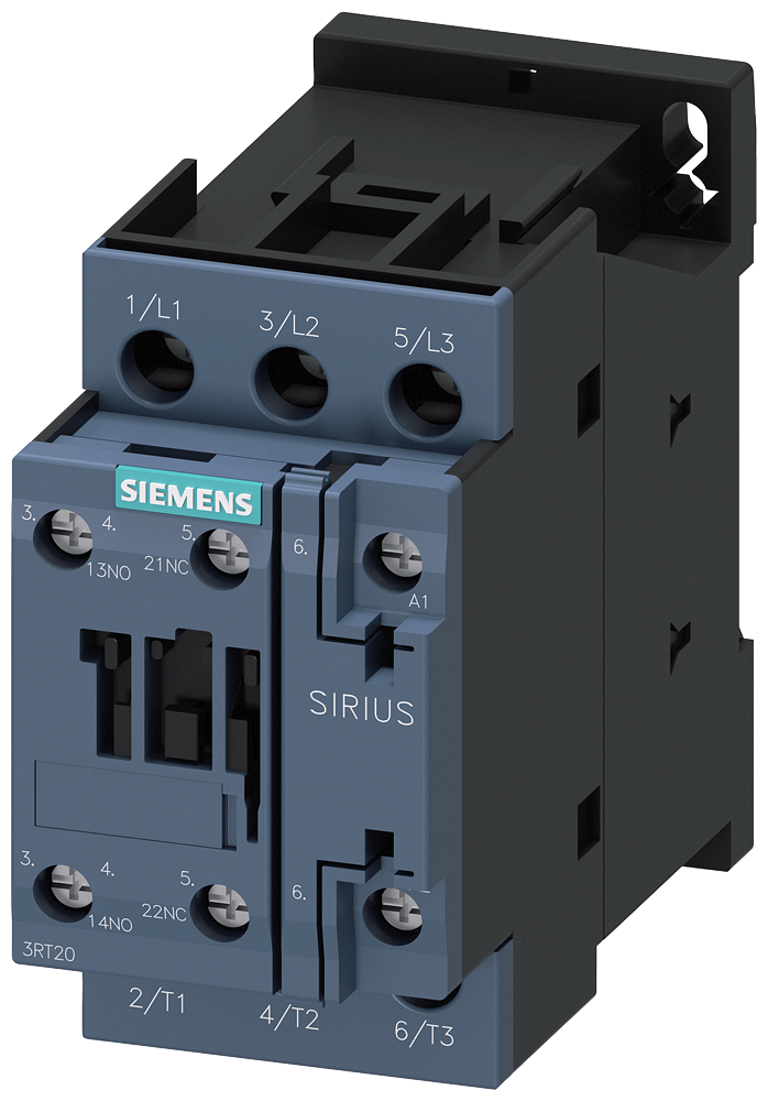 Siemens 3RT2025-1AB00 Güç kontaktörü, AC-3e/AC-3, 17 A, 7,5 kW / 400 V, 3 kutuplu, 24 V AC, 50 Hz, yardımcı kontaklar: 1 NO + 1 NC, vidalı terminal, boyut: S0