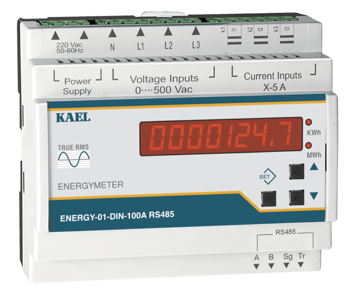 Kael  ENERGY-01-DIN-100A ENERJİ VE GÜÇ ÖLÇER