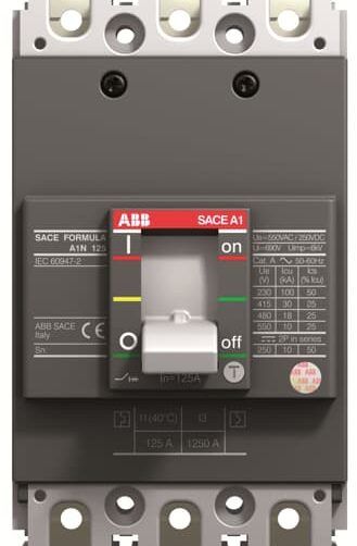 ABB 1SDA066724R1 A1N 125 TMF 30-400 3p F F                (3x30A 36kA Sabit Tip Şalter)