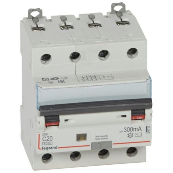 Legrand (411206) DX³ RCBO 20A 4P AC tipi 300mA