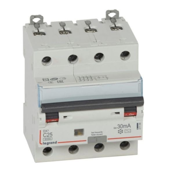 Legrand (411188) DX³ RCBO 25A 4P AC tipi 30mA