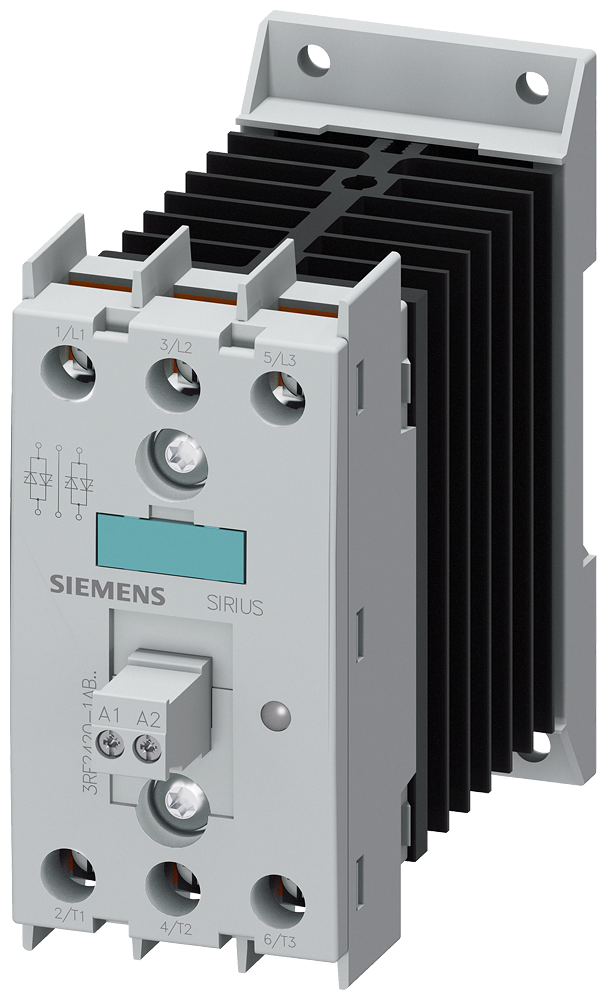 Siemens 3RF2420-1AB45 ÜÇ FAZLI YARI İLETKEN KONTAKTÖRLER SIRIUS SC; İKİ FAZDAN KONTROLLÜ TİPLER; İŞLETME GERİLİMİ 48-600V; KUMANDA GERİLİMİ 24V DC; 20A