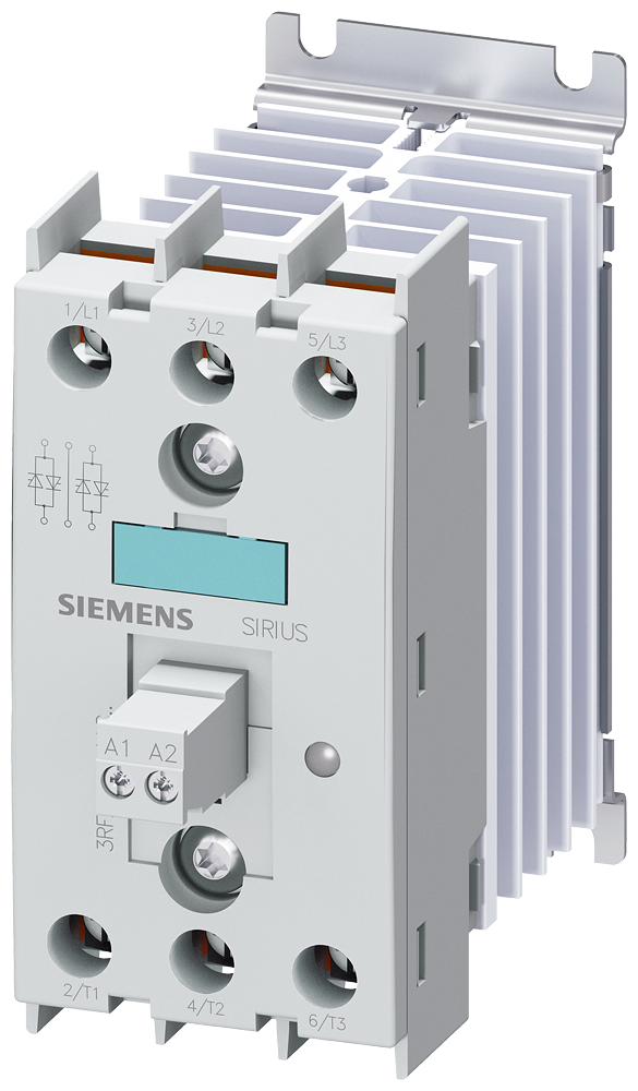 Siemens 3RF2410-1AB55 ÜÇ FAZLI YARI İLETKEN KONTAKTÖRLER SIRIUS SC; İKİ FAZDAN KONTROLLÜ TİPLER; İŞLETME GERİLİMİ 48-600V; KUMANDA GERİLİMİ 230V AC; 10.5A