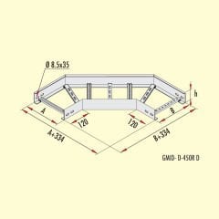 Gersan 90° Dönüş Elemanı 450 Radüs