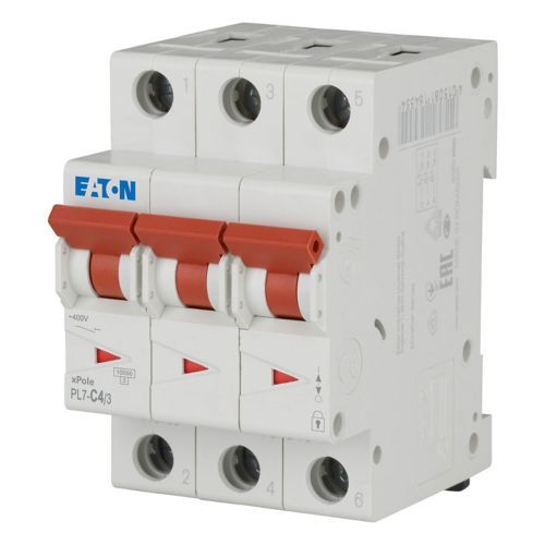 Eaton PL7-C4/3 Minyatür Devre Kesici - 10kA - C eğrisi - 3x4A (263405)