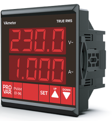 Provar (PVAM-01-72-300) 72x72 Panel Voltampermetre 300A Toroidal Akım Trafolu